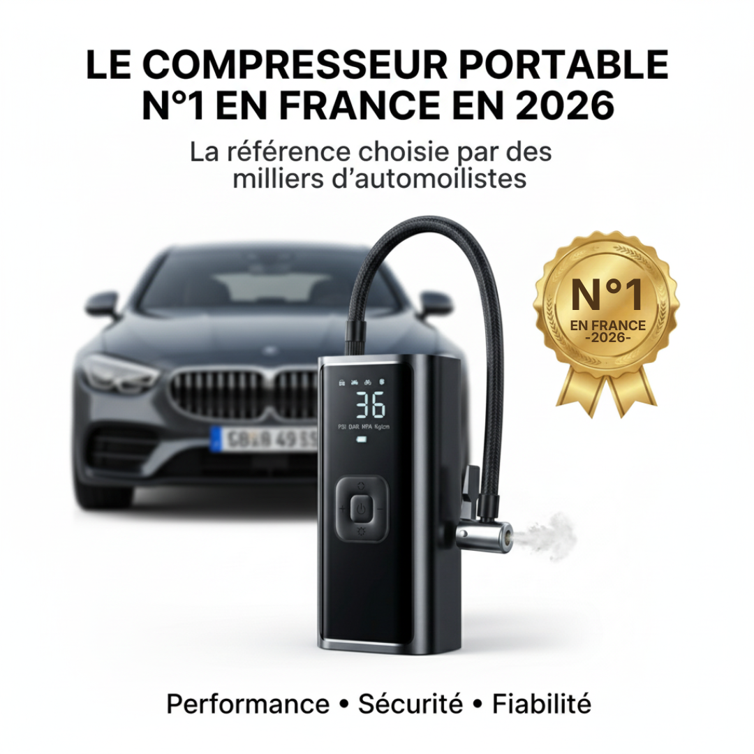 Drivon AirPro X1™ Compresseur d’air portable sans fil intelligent
